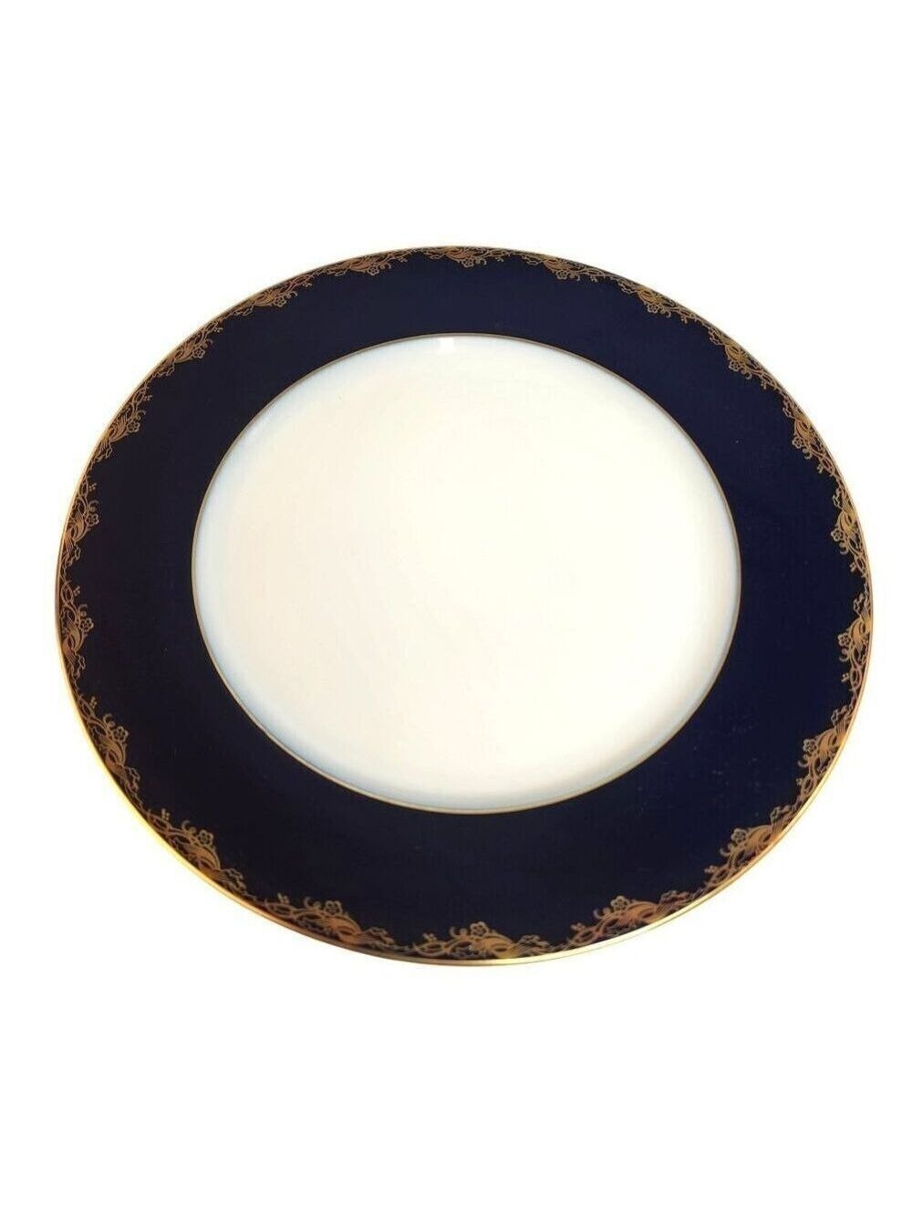 Rosenthal Classic Rose Frederick The Great Porcelain Dinner Plate Gold Trim Navy